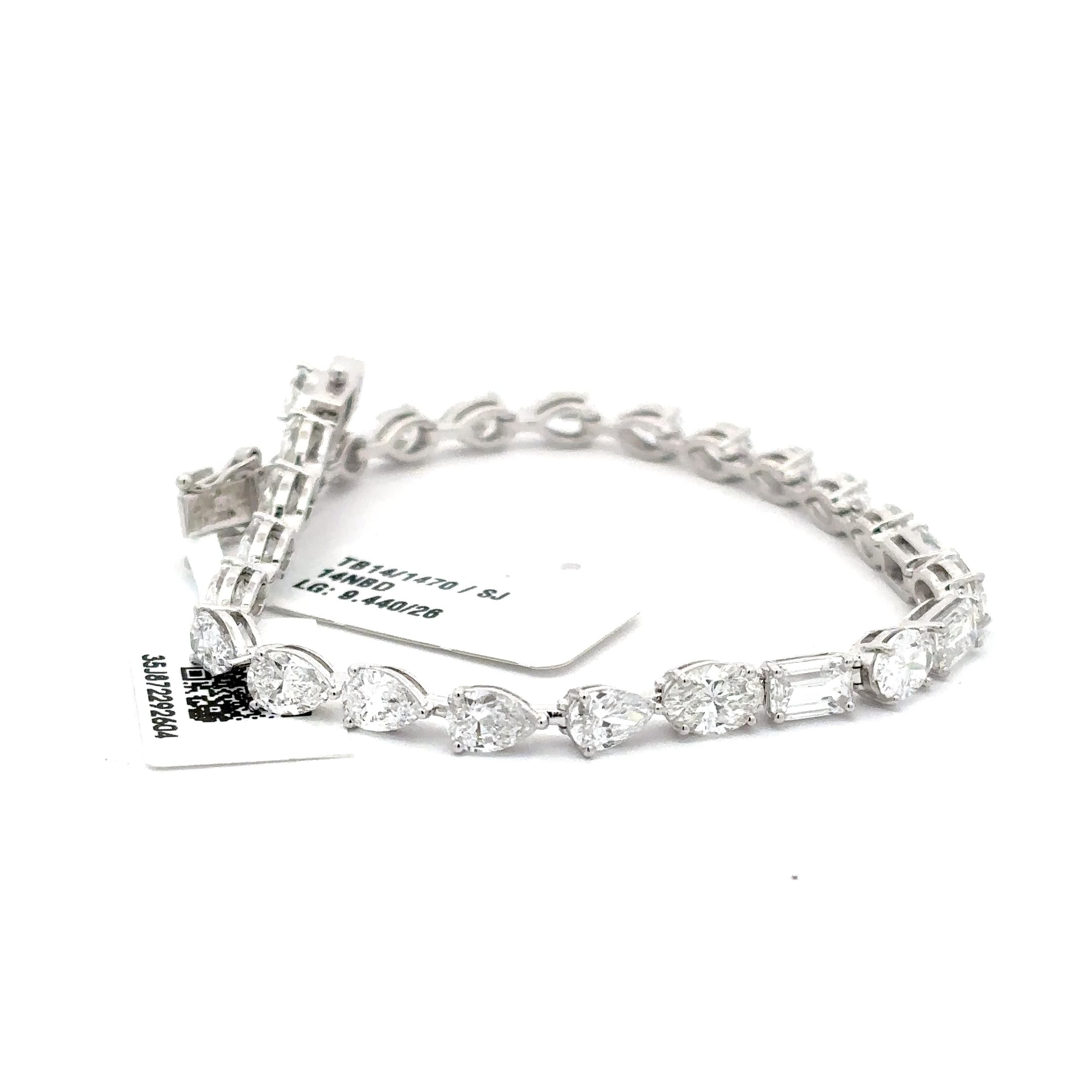 Multi-Shape Diamond Tennis Bracelet in White Gold 5