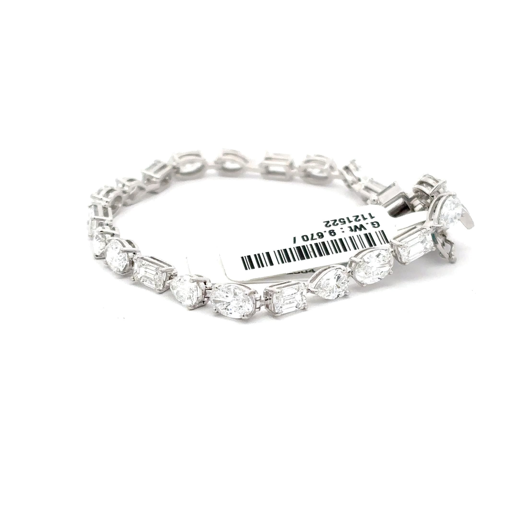 Multi-Shape Diamond Tennis Bracelet in White Gold 3