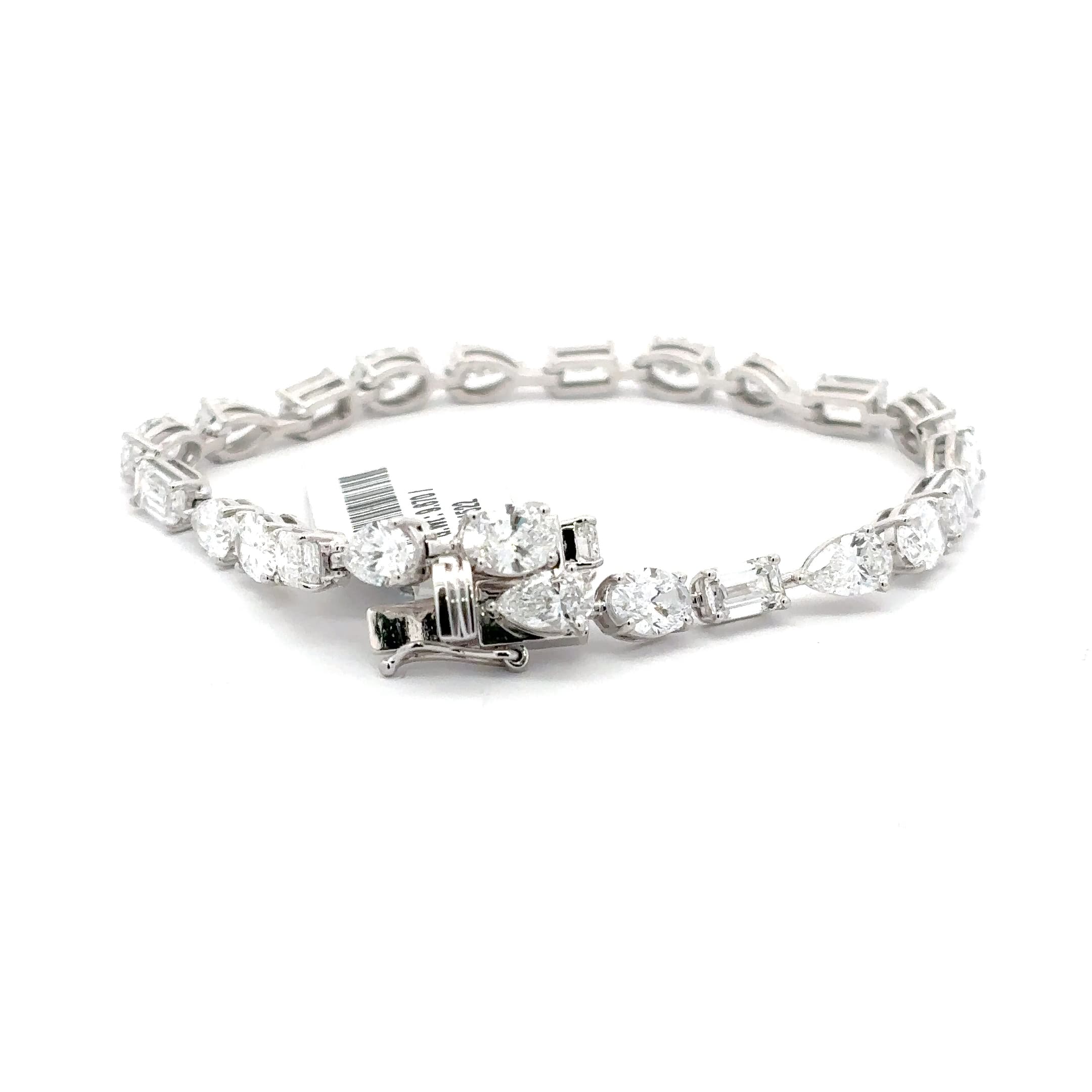 Multi-Shape Diamond Tennis Bracelet in White Gold 4