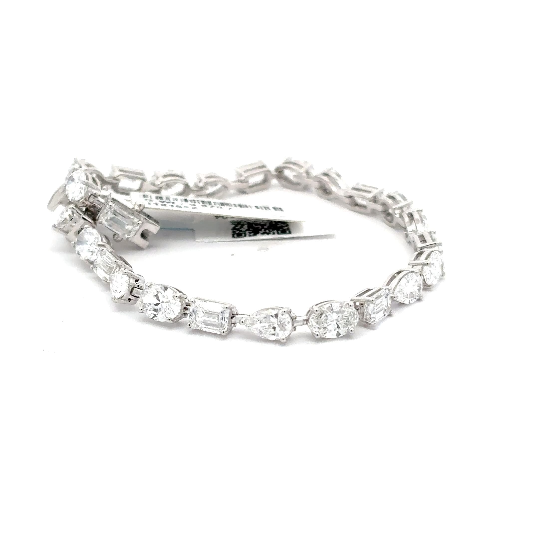 Multi-Shape Diamond Tennis Bracelet in White Gold 5
