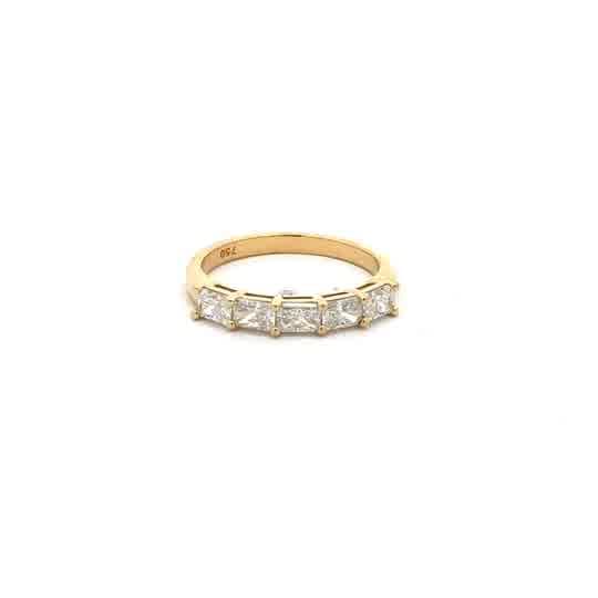 Five-Stone Diamond Ring in Yellow Gold
