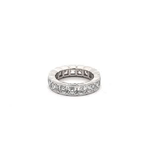 White Gold Step-Cut Diamond Eternity Ring
