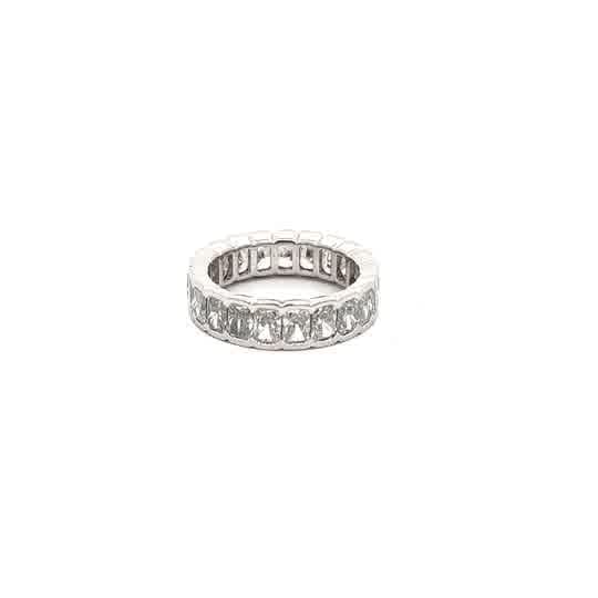 White Gold Rectangular Diamond Eternity Ring