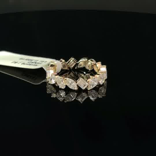 Mixed Shape Diamond Eternity Ring in Yellow Gold
