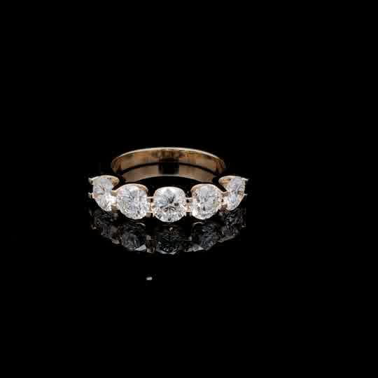 Five-Stone Diamond Ring in Yellow Gold