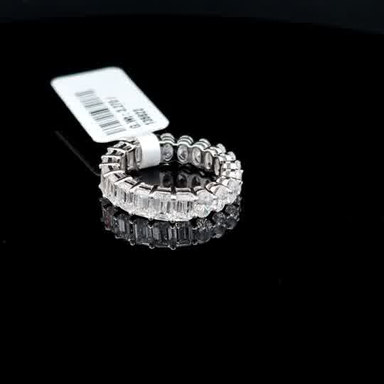 Mixed Cut Diamond Eternity Ring in White Gold