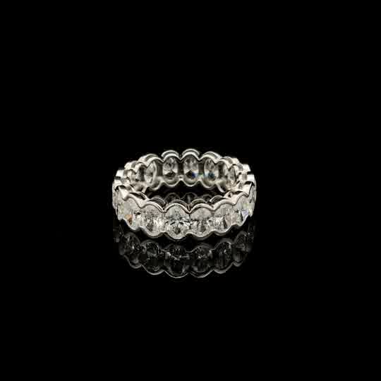 White Gold Oval Diamond Eternity Ring