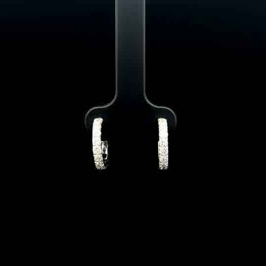 White Gold Diamond Hoop Earrings