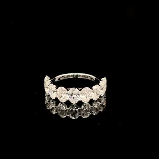 White Gold Oval Diamond Eternity Band